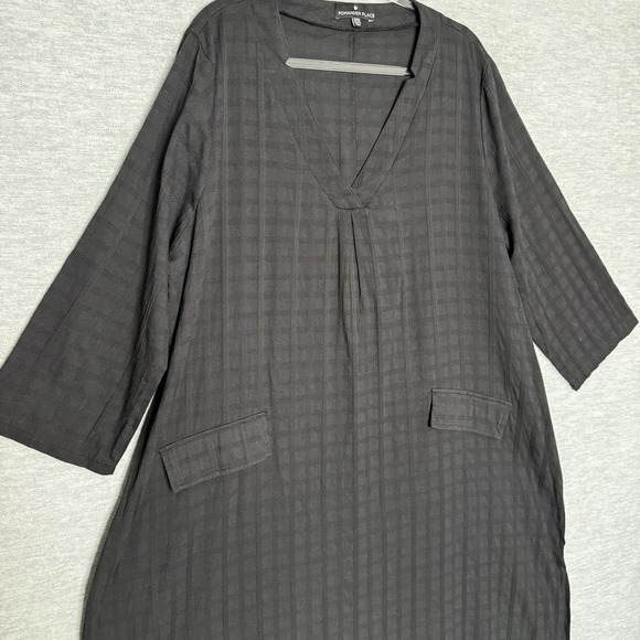 Pomander Place Tuckernuck Black Carolina Caftan Dress Maxi Swim CoverUp XXXL 3XL - Picture 6 of 11